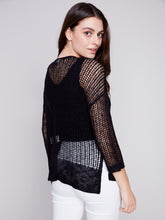 Load image into Gallery viewer, CHARLIE B FISHNET CROCHET SWEATER
