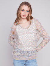 Load image into Gallery viewer, CHARLIE B YARN SWEATER WITH DRAWSTRING MULTICOLOUR

