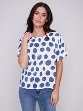Load image into Gallery viewer, CHARLIE B DOLMAN LINEN DOTS
