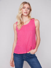 Load image into Gallery viewer, CHARLIE B SLEEVELESS LINEN TOP
