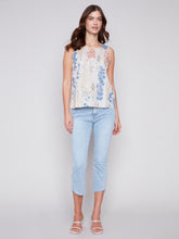 Load image into Gallery viewer, CHARLIE B SLEEVELESS RAW LINEN TOP
